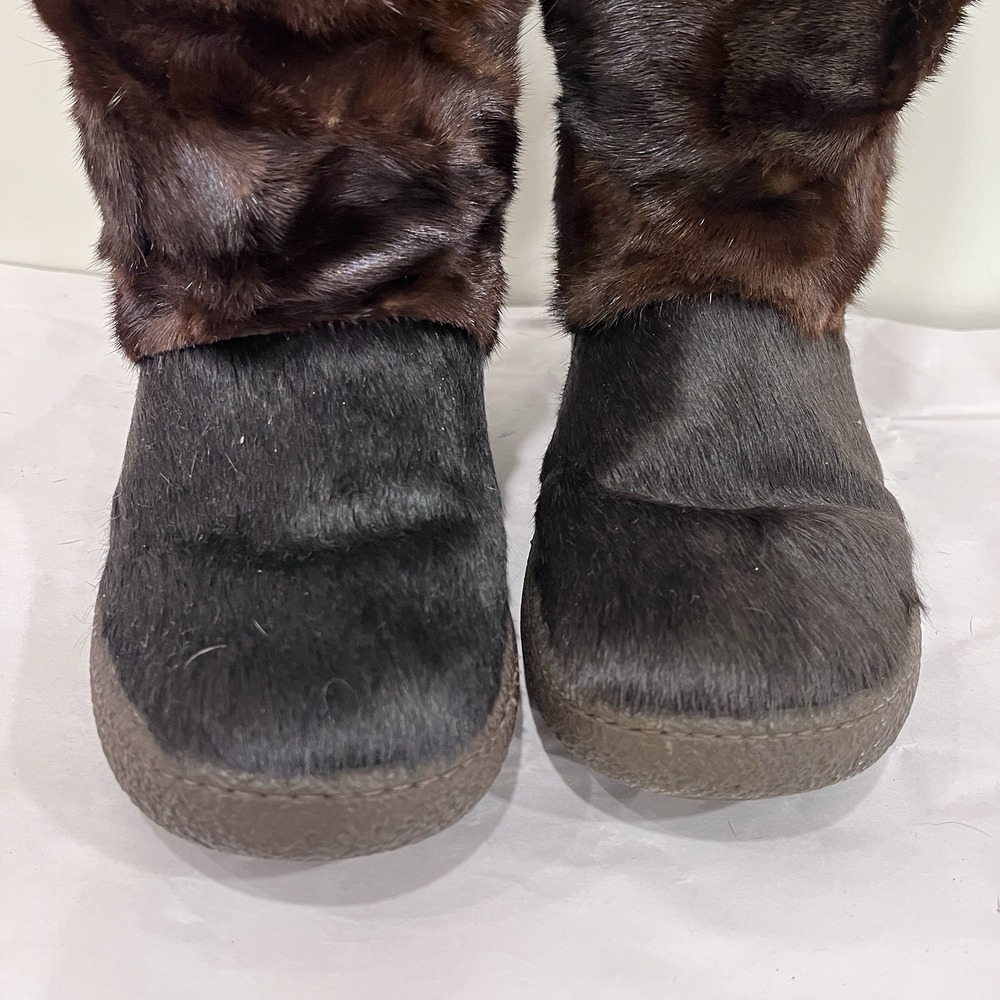PAJAR WOMEN'S Brown SUEDE/ FUR WINTER BOOTS SIZE US 7.5 (38), EUC Italy - Picture 5 of 12